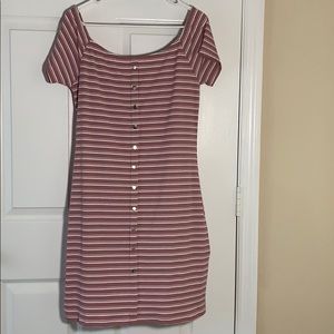 Pink & White Striped Dress